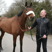 Pat Kelly with Presenting Percy