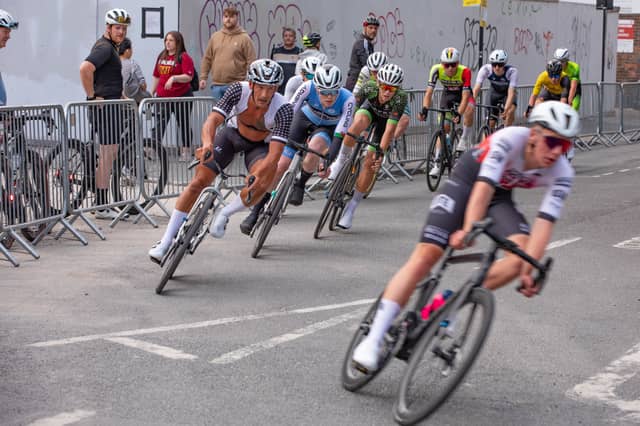 Riders in action during the Sheffield Grand Prix