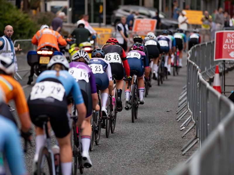 Riders in action during the Sheffield Grand Prix