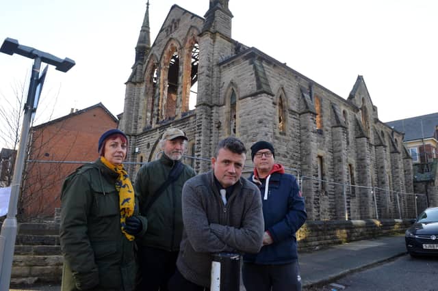 A reminder from 2022 when local residents Maggie and Keith Davison, Adam Naylor and Mark Kilgour were campaigning over the demolition plans for Bede Burn Road Methodist Church.