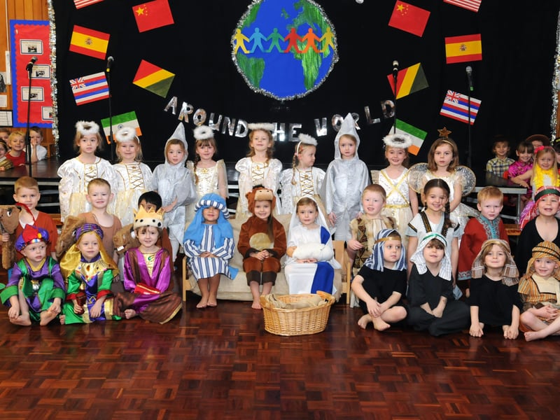 A proper 'aww bless' moment from the primary school in 2013 where young pupils put on a Nativity called Christmas Around The World.
