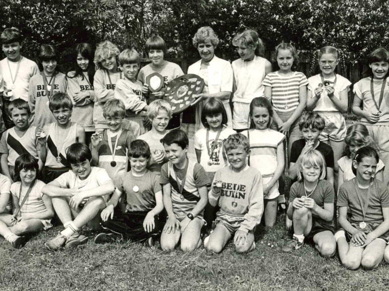 Bede Burn Junior School was presented with the Jarrow and Hebburn Schools Athletic Shield after an outstanding season in 1985. 