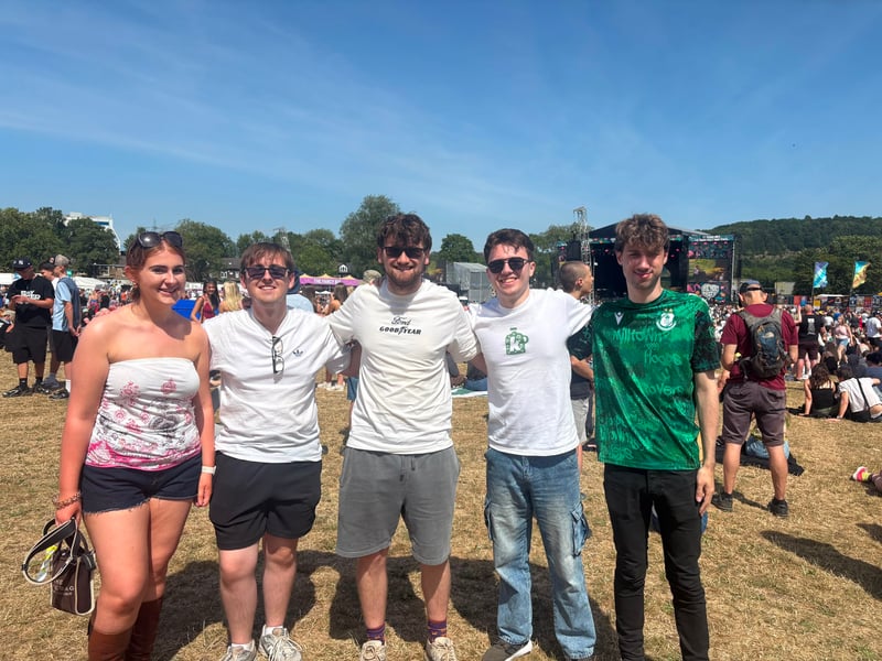 A group of friends in the Tramlines spirit