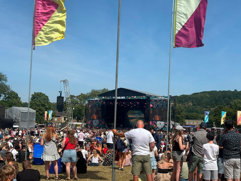 The stage looking glorious in Hillsborough Park