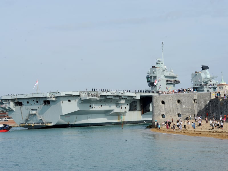 The Royal Navy flagship returned home to HMNB Portsmouth on July 24, 2026, after completing the first phase of Operation Firecrest.