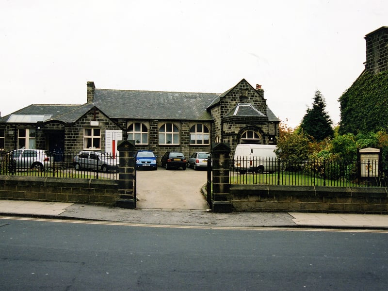A view from Town Street of the entrance to the Central Methodist church situated opposite the library and the Mechanics Institute. It was built in 1911 by James Hudson.