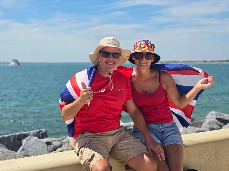Tony Geary and Yvette Geary supporting Team GBR, of Suffolk