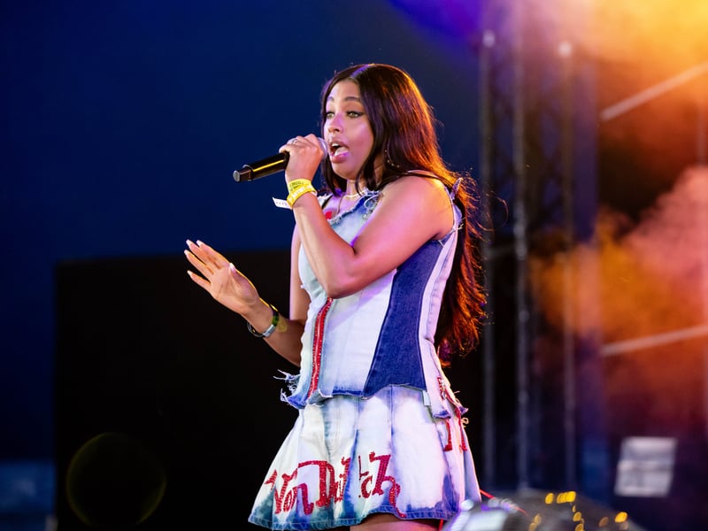 On stage at Tramlines, in Hillsborough Park, Sheffield. Photo: Errol Edwards