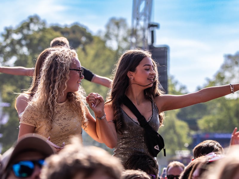 Festival goers at Tramlines, in Hillsborough Park, Sheffield. Photo: Errol Edwards