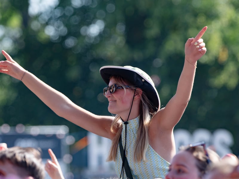 Festival goers at Tramlines, in Hillsborough Park, Sheffield. Photo: Errol Edwards