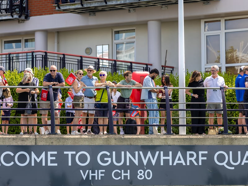 Crowds packed Gunwharf Quays in Portsmouth to watch the end of the Clipper Round The World Race.