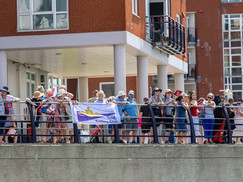 Crowds packed Gunwharf Quays in Portsmouth to watch the end of the Clipper Round The World Race.
