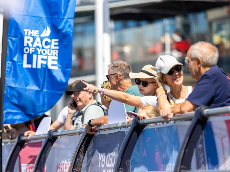 Crowds packed Gunwharf Quays in Portsmouth to watch the end of the Clipper Round The World Race.