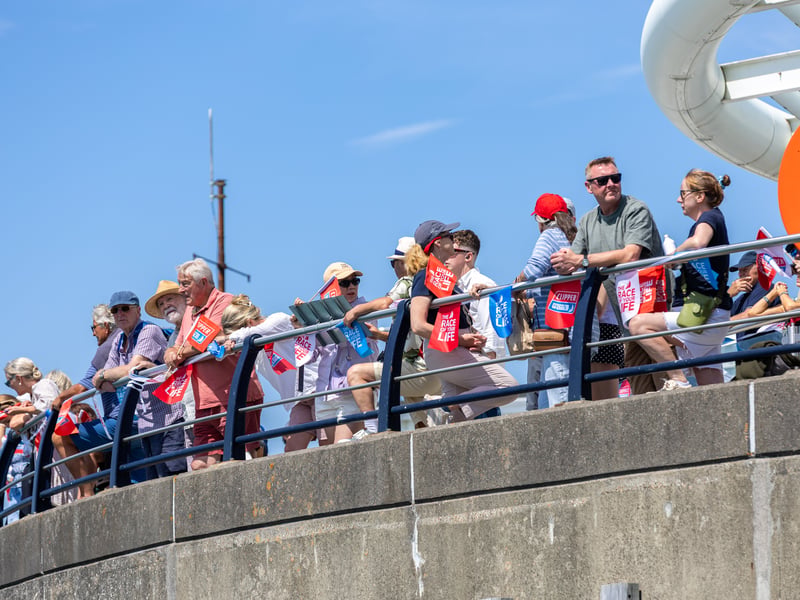 Crowds packed Gunwharf Quays in Portsmouth to watch the end of the Clipper Round The World Race.