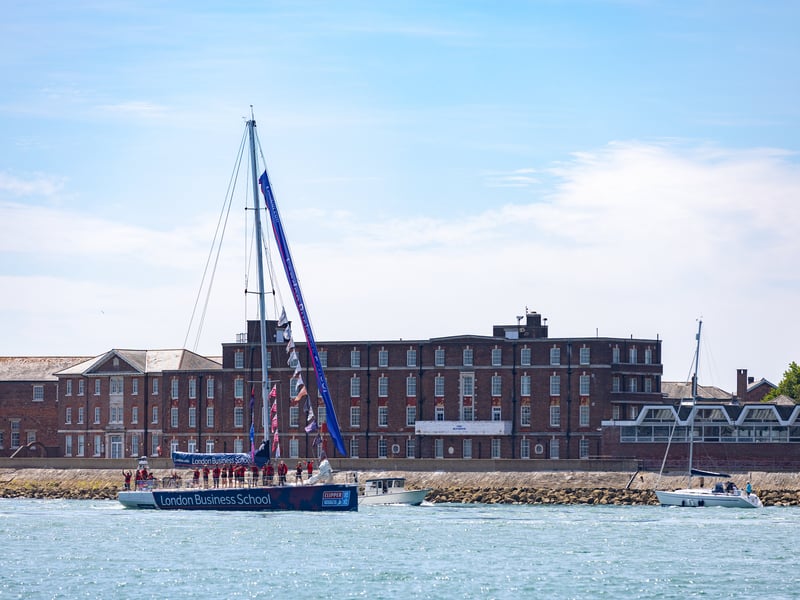 Clipper yachts returning to Portsmouth.
