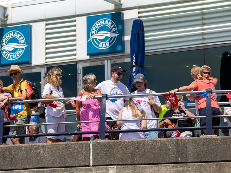 Crowds packed Gunwharf Quays in Portsmouth to watch the end of the Clipper Round The World Race.
