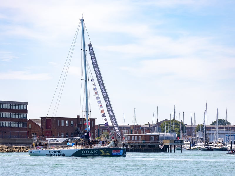 Clipper yachts returning to Portsmouth.