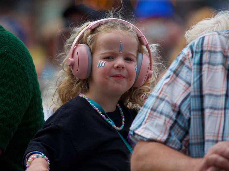 A sparkly youngster enjoys the day
