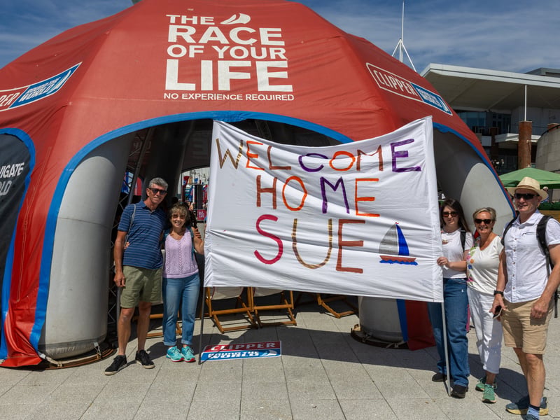 Friends awaiting Sue Brown to come back to Portsmouth.