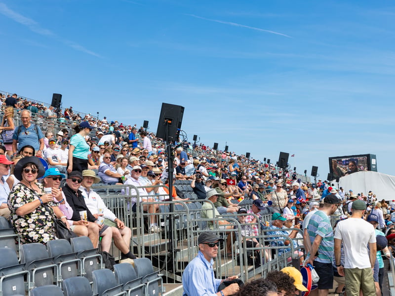Passionate sailing fans gather on Southsea seafront for start of SailGP.