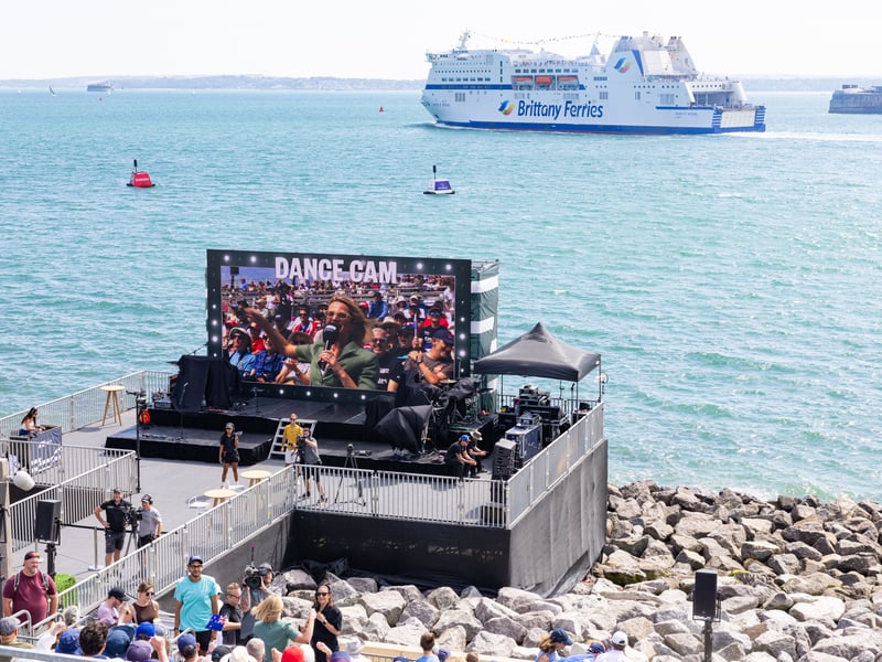 Passionate sailing fans gather on Southsea seafront for start of SailGP.