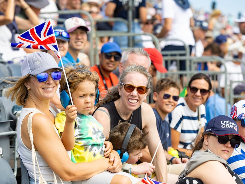 Passionate sailing fans gather on Southsea seafront for start of SailGP.