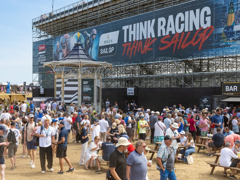 Passionate sailing fans gather on Southsea seafront for start of SailGP.