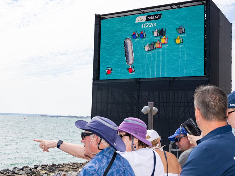 Passionate sailing fans gather on Southsea seafront for start of SailGP.