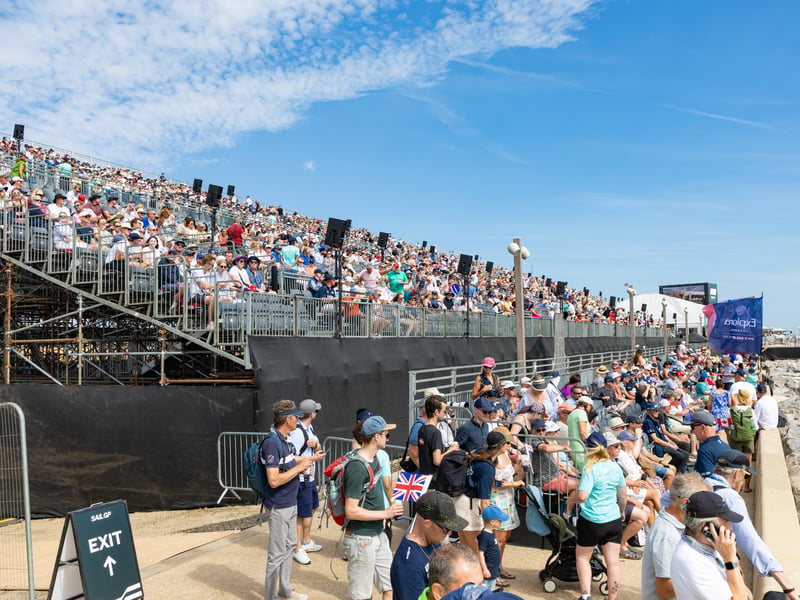 Passionate sailing fans gather on Southsea seafront for start of SailGP.
