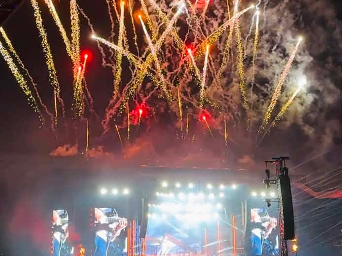 Tony Dingwall also caught the fireworks at the end of the show