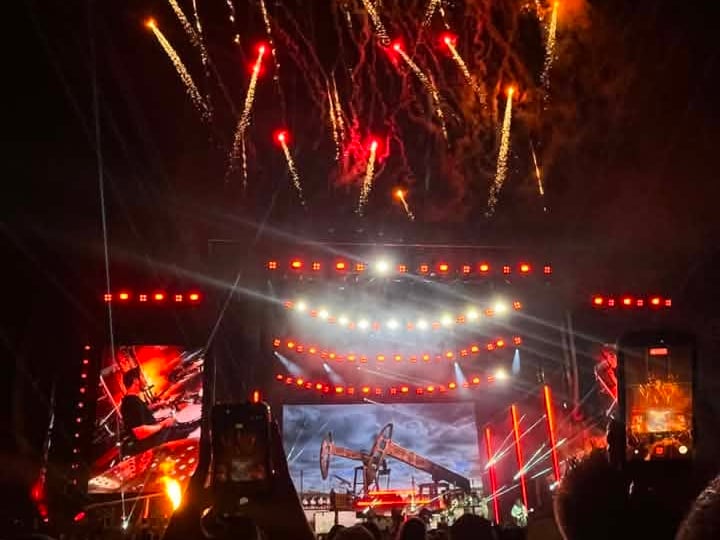 Fireworks lit up the skies over Murrayfield