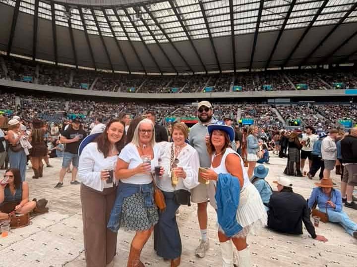 Susan Butcher was one of the many fans enjoying the gig from the Murrayfield pitch