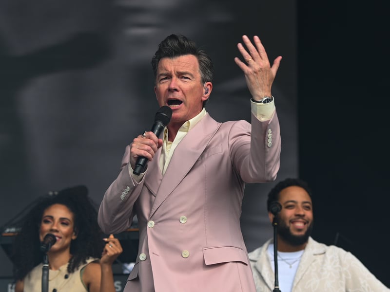 Rick Astley on the main stage at Tramlines 2026. Photo: S70 Media