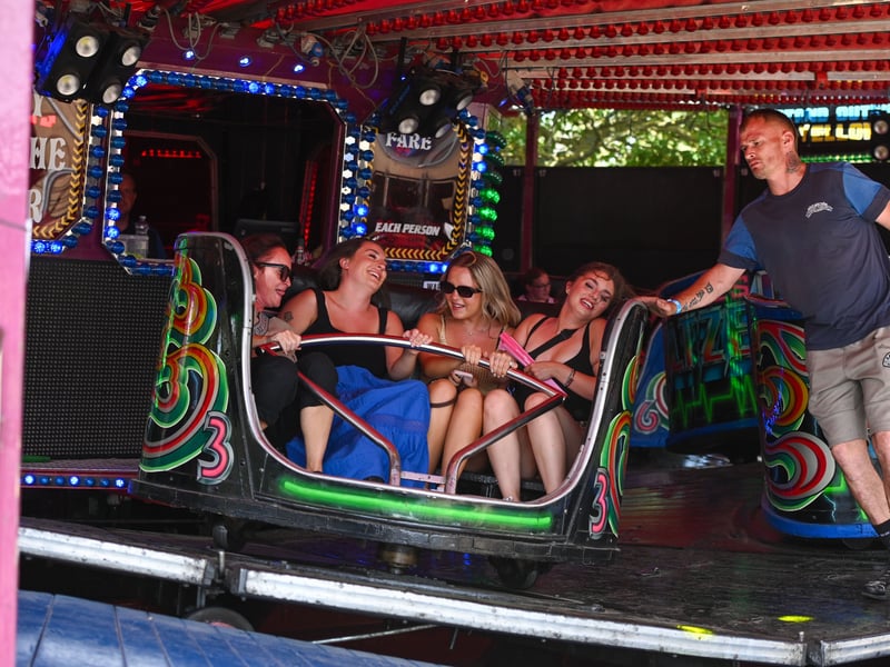 People enjoy the rides at Tramlines Festival 2026. Photo: S70 Media
