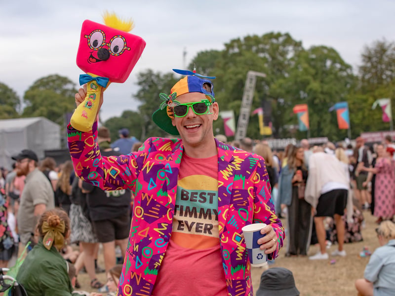 A festival goer enjoying Tramlines 2026, at Hillsborough Park, Sheffield. Photo: Errol Edwards