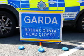 Road closed garda sign