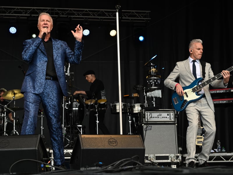 Martin Fry of ABC (left) at Bents Park in South Shields.
