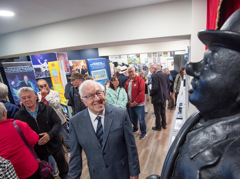 Unveiling of the Charlie Cairoli statue at the Tourist Information Centre on Bank Hey St in Blackpool. Pictured is Norman Barrett MBE.