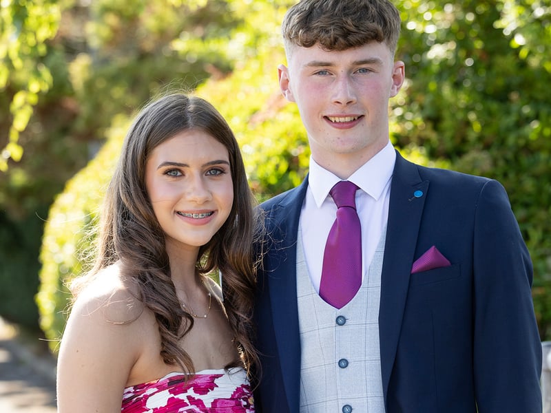 Ready to set off to the Presentation debs Gaby Kowalik and Bill Smith