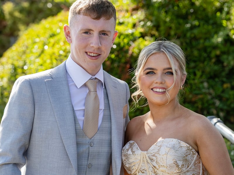 Ready to set off to the Presentation debs Rory Phelan and Chloe Phelan