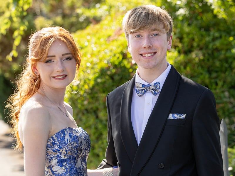 Ready to set off to the Presentation debs Mia Goldbach and Harry McMahon