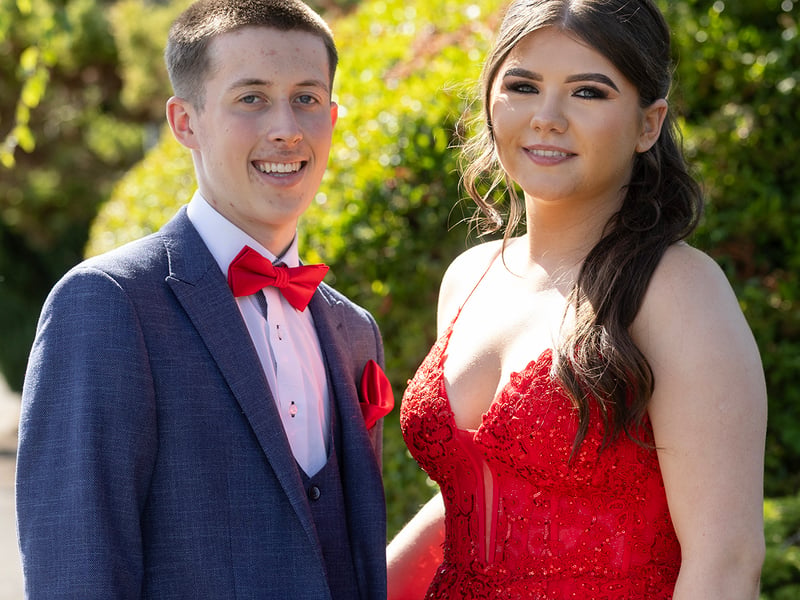 Ready to set off to the Presentation debs Bobby Creed Tobin and Brianna Boyle.