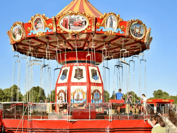 The event had lots of attractions including a carousel.