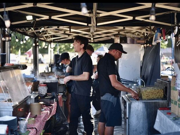 There were loads of food options for people to choose from.