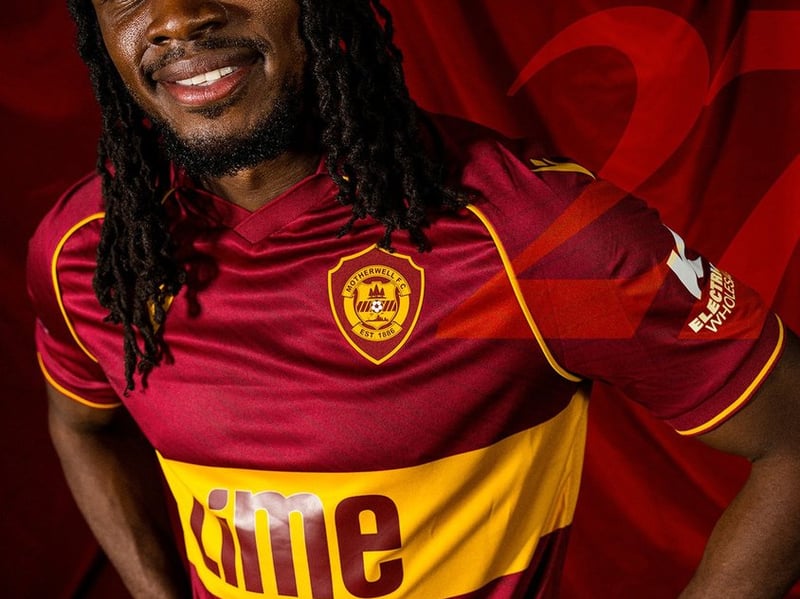 Certainly better than their home kit, which uses a similar template but with the colours switched around. The claret base is added to by stylish amber piping. We don't like the big amber sponsor-dominant front, but it's a traditional-looking design for Motherwell supporters.