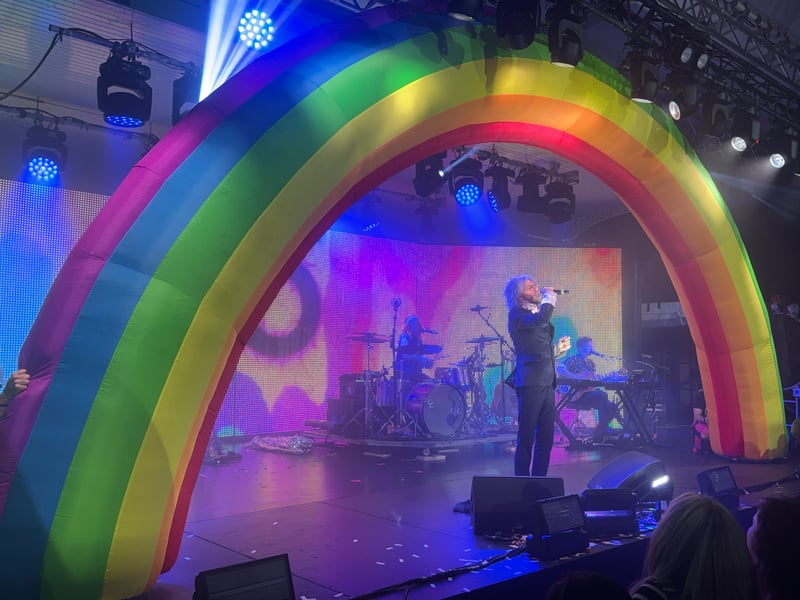 The band finished their main set with anthem 'Do You Realize??'