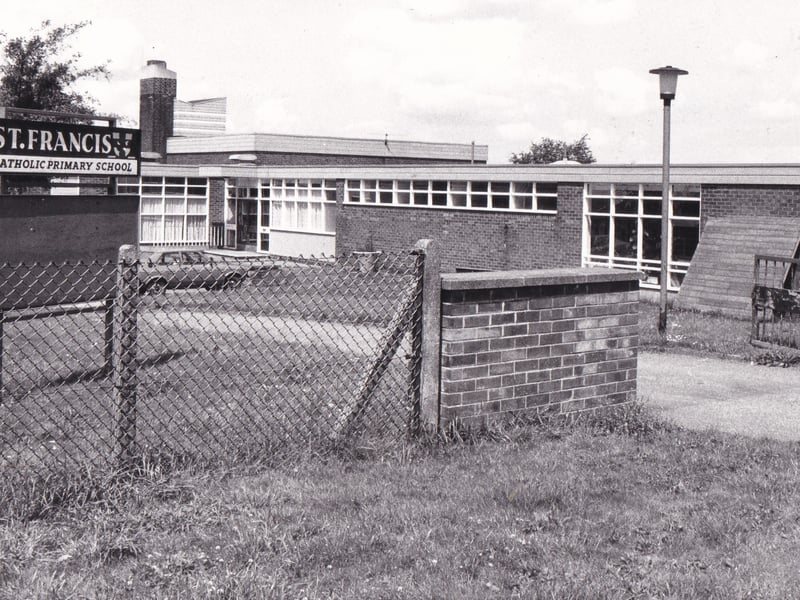 St Francis R.C. Junior and Infants School on Highcliffe Road pictured in June 1982.