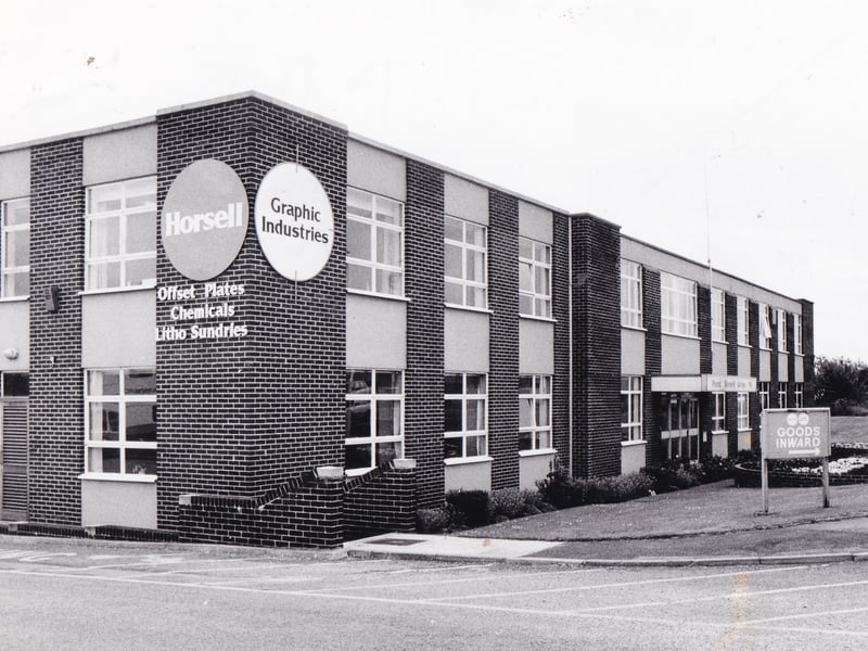 The premises of Horsell Graphic Industries at Howley Park pictured in July 1985.
