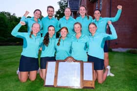 The Irish team that won the Women's Home Nations in England last year.