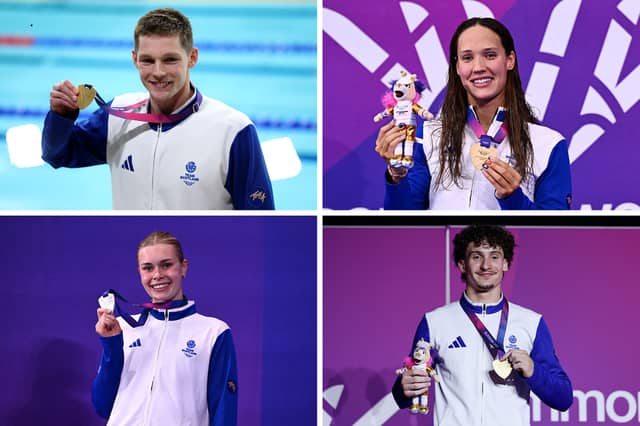 Four of Scotland's Commonwealth Games heroes.
